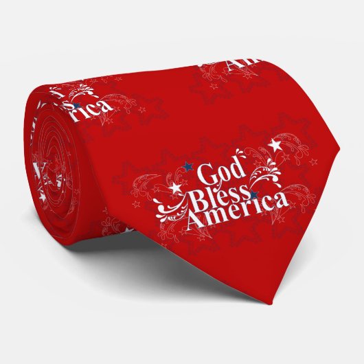 God Bless America Star Spangled Bandana Stropdas (Opgerold)