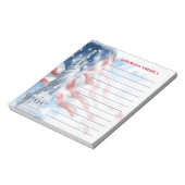 God Bless America Statue of Liberty Lined Notitieblok (Linkerzijde)