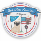 GOD Bless America  Sticker (Voorkant)