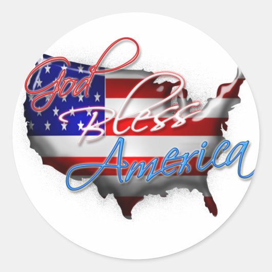 God Bless America Sticker (Voorkant)