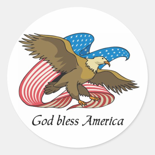 God Bless America stickers (Voorkant)