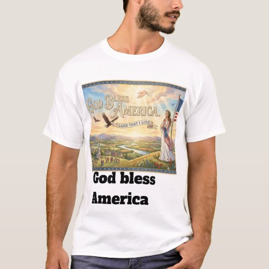 God Bless America  T-shirt (Voorkant)