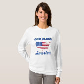 God Bless AMERICA T-Shirt (Voorkant volledig)
