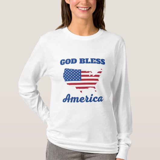 God Bless AMERICA T-Shirt (Voorkant)