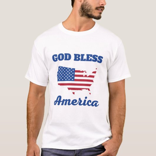 God Bless AMERICA T-Shirt (Voorkant)