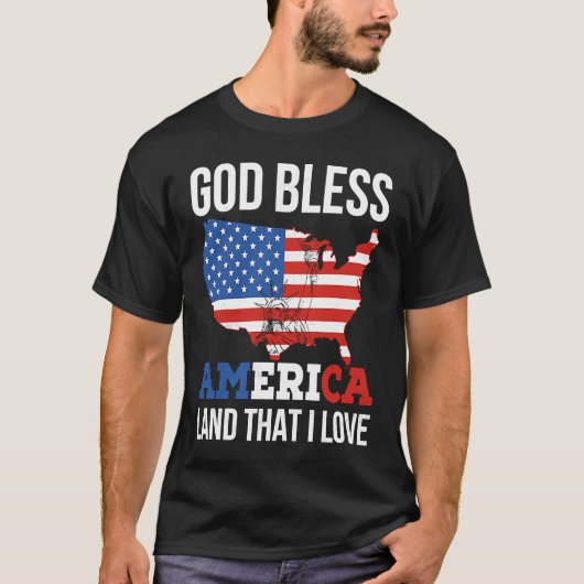 God Bless America T-shirt (Voorkant)