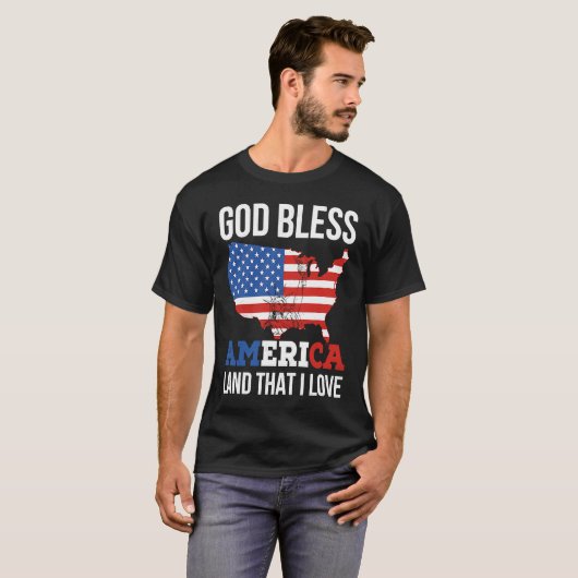 God Bless America T-shirt (Voorkant volledig)