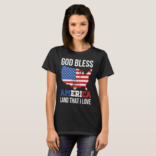 God Bless America T-shirt (Voorkant volledig)