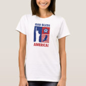 God Bless America" T-shirt met ronde hals, volledi (Voorkant)