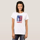 God Bless America" T-shirt met ronde hals, volledi (Voorkant volledig)