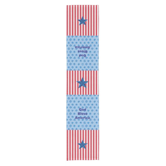 God Bless America Table Runner Korte Tafelloper (Voorkant)