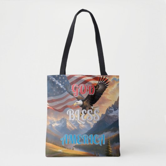 GOD BLESS AMERICA TOTE BAG (Voorkant)