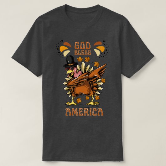 God Bless America Turkije Design T-shirt (Design voorkant)