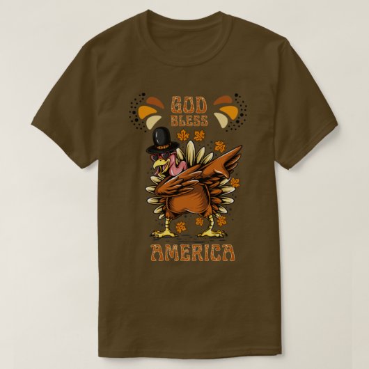 God Bless America Turkije Design T-shirt (Design voorkant)
