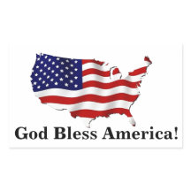God Bless America United States Flag Sticker