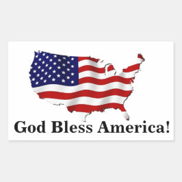 God Bless America United States Flag Sticker