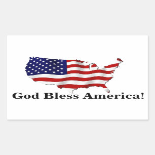 God Bless America United States Flag Sticker