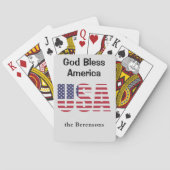 God Bless America USA Custom Deck of Playing Cards Pokerkaarten (Achterkant)