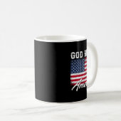 God Bless America Usa Flag 4th Of July Patriotic  Koffiemok (Voorkant rechts)