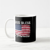 God Bless America Usa Flag 4th Of July Patriotic  Koffiemok (Links)