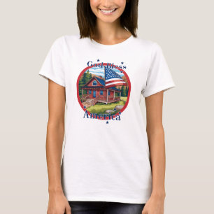 God Bless America USA-vlag T-shirt