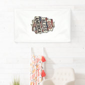 God Bless America Vintage Patriotisch Vectorontwer Spandoek (Insitu)
