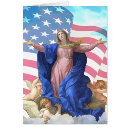GOD BLESS AMERICA VIRGIN MARY RELIGIOE (Voorkant)