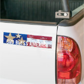 God Bless America Vlag Bumpersticker Art (Op Truck)