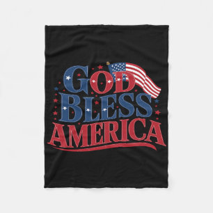 God Bless America Vlag Usa 4 Juli Patriottisch 1 Fleece Deken