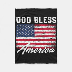 God Bless America Vlag van de VS 4 juli Patriottis Fleece Deken