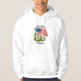 God Bless America VS-vlag en Madeliefjes Bloemstuk Hoodie