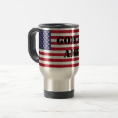 God Bless America VSA Flag Patriottic Reisbeker (Voorkant links)