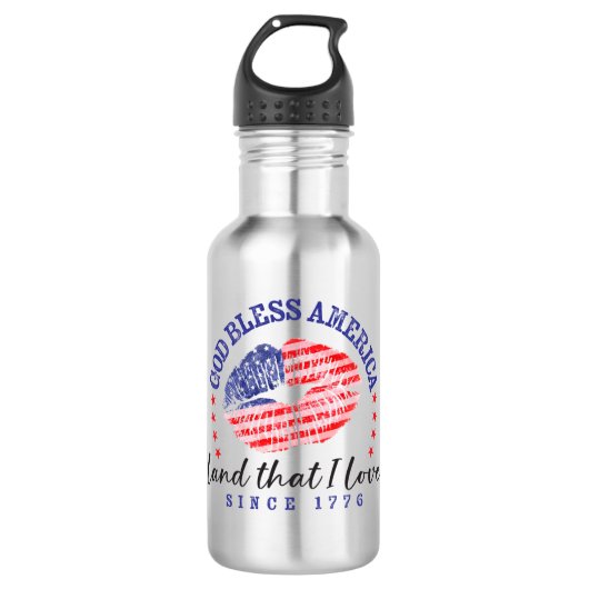 God Bless America - Waterfles (Voorkant)