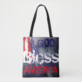 God Bless America Waterverf Splat Tote Bag