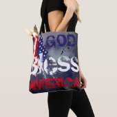 God Bless America Waterverf Splat Tote Bag (Dichtbij)