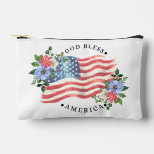 God Bless America Waterverf Vlag/Bloemen II Etui