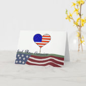God Bless America Wenskaart Kaart (Gele Bloem)