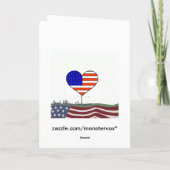 God Bless America Wenskaart Kaart (Achterkant)
