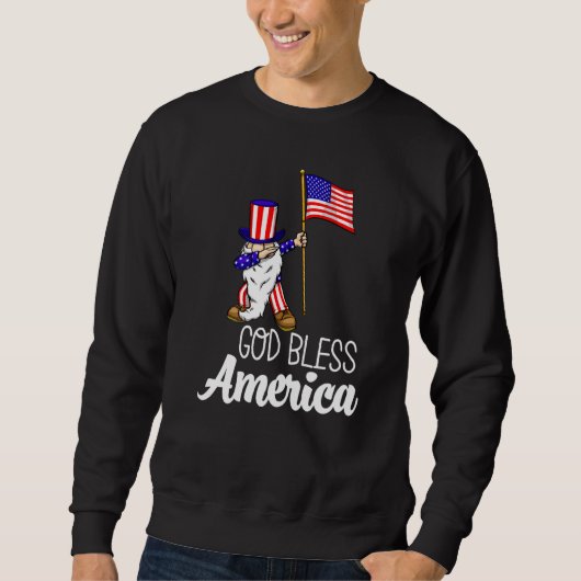 God Bless America  Women America Flag Love Trui (Voorkant)