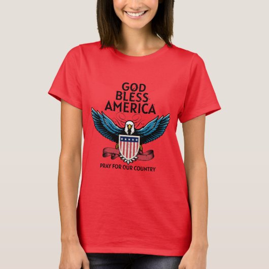 God Bless America Women's T-Shirt (Voorkant)