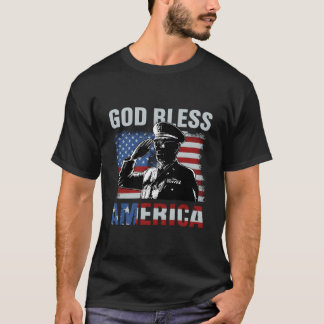 God Bless America Zonnebril Usa Vlag Patriottisch T-shirt