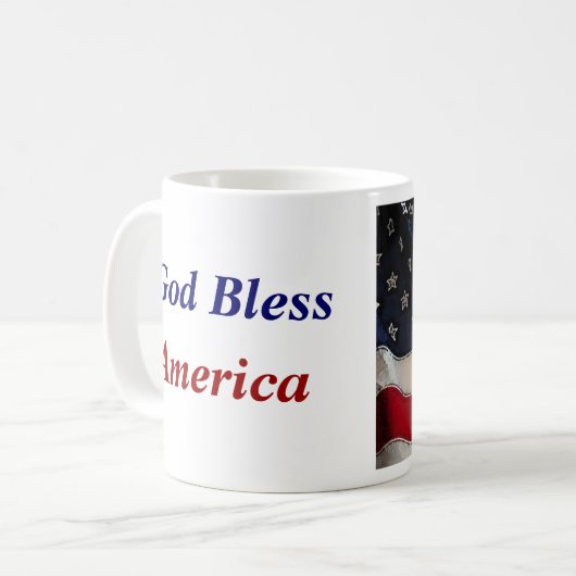 God Bless American Flag mok (Voorkant links)