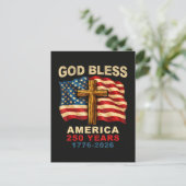 God Bless Amerika 250 Jaar 1776-2026 Briefkaart (Staand voorkant)