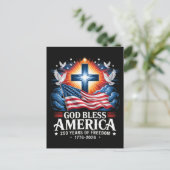 God Bless Amerika 250 Jaar 1776-2026 Briefkaart (Staand voorkant)