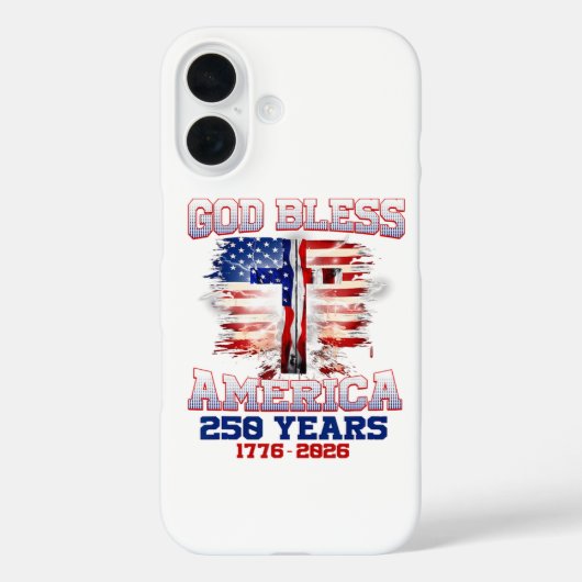 God Bless Amerika 250 Jaar 1776 2026 Case-Mate iPhone Case (Achterkant)