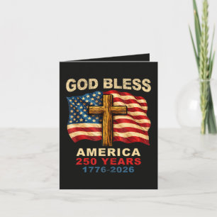 God Bless Amerika 250 Jaar 1776-2026 Feestdagen Kaart