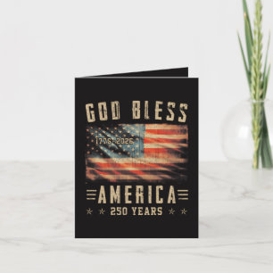 God Bless Amerika 250 Jaar 1776-2026 Feestdagen Kaart