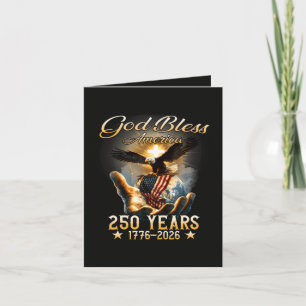 God Bless Amerika 250 Jaar 1776-2026 Feestdagen Kaart