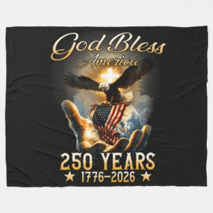 God Bless Amerika 250 Jaar 1776-2026 Fleece Deken