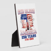 God Bless Amerika 250 Jaar 1776 2026 Fotoplaat (Zijkant)